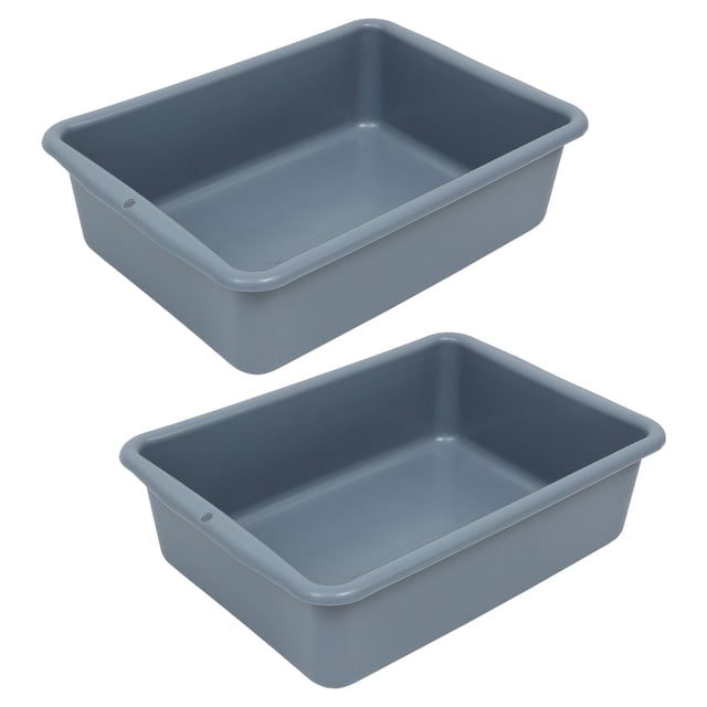 OULII Bac à Vaisselle pour Laver la Vaisselle Bac de Rangement en Plastique 2 Pcs