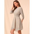 thumbnail image 2 of INSPIRE CHIC Robe Fleurie pour Femme Manches Froncées Robes Smockées, 2 of 6