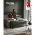thumbnail image 3 of VASAGLE EKHO Collection - Bench for Entryway Bedroom, Synthetic Leather with Stitching, Ottoman Bench with Steel Legs, Living Dining Room, Mid-Century Modern, Loads 660 lb, 3 of 6