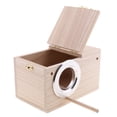 thumbnail image 3 of Budgie Nest Box Breeding Boxes Aviary Bird Nesting with Stick S 12x12x19.5cm, 3 of 8