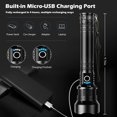 thumbnail image 4 of SURJDE Rechargeable Flashlights 900,000 Lumens, Super Bright LED Flashlight High Lumens with USB Cable, 5 Modes Waterproof Flashlight Powerful Flash Light for Home Camping Hiking, 4 of 7