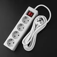 thumbnail image 5 of Eu Standard German Type Power Strip 3/4/5 Sockets In A Row Flat Adapter Light Switch With Surge Protector Extension Cable Home Improvement Electrical, 5 of 5