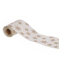 thumbnail image 4 of Holiday Time 6 inch x 20 feet  Snowflake Ribbon, Champagne Gold, 4 of 4