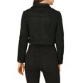 thumbnail image 3 of INSPIRE CHIC Veste Moto Courte en Faux Suède pour Femme à Col Rabattu, 3 of 5
