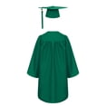 thumbnail image 2 of Eandarui Robe de Collation des Grades Unisexe pour Enfants Ensemble Bonnet Col en V avec Badge à Franges pour Tenues de Performance Vert Foncé 21, 2 of 7