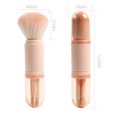 thumbnail image 2 of Retractable Makeup Brush Set, 4 In 1 Portable Mini Facial Cosmetic Brushes For Easy Application, Travel, And Gifting, 2 of 8