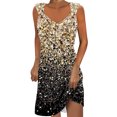 thumbnail image 1 of Penkiiy Robes de Printemps pour Femmes 2024 Décontractées Imprimées Amples Sans Manches Couleur Unie Col Rond Tempérament Élégantes Robes Dos Nu 2TG Multicolore, 1 of 5