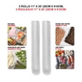 thumbnail image 2 of Starfrit Vacuum Sealer Rolls, 2 Rolls 11"x20" (28cm x 610cm), BPA Free, Airtight Seal for Food Preservation, Sous Vide Cooking, Compatible with Most Vacuum Sealers, 2 of 6