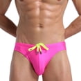thumbnail image 4 of ylioge Mens Swim Trunks Quick-Drying Swimwear Briefs Boys Solid Drawstring Low Rise Stretchy Lightweight Beach Board Swimming Swimsuits Shorts, 4 of 4