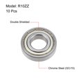 thumbnail image 2 of Uxcell Deep Groove Ball Bearings Inch Double Shielded Chrome Steel Roller Z2 P0 R10ZZ, 2 of 4