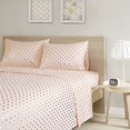 thumbnail image 1 of Intelligent Design Ensemble de Draps Imprimés à Pois Métalliques Rose Poudré/or Grand Lit, 1 of 4