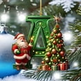 thumbnail image 4 of Nilvkv 26 Letters Christmas Tree Decoration Pendant Christmas Tree Ornaments Personalized DIY Christmas Ornaments Christmas Decoration Xmas Tree Hanging Decor Feature, 4 of 6