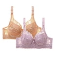 thumbnail image 1 of VEKDONE 2PC Women Leopard-Print Front Buckles Underwear No Steel Close Bra Gray XXXXL, 1 of 2