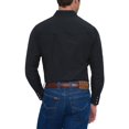 thumbnail image 4 of ELY CATTLEMAN Chemise Western à Boutons-Pression pour Homme à Manches Longues, Ton Uni sur Ton, Noir, XX-Grand, 4 of 4