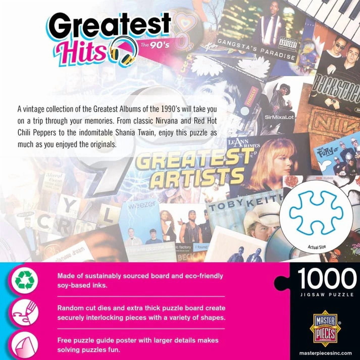 Masterpieces Puzzle Company Greatest Hits - 90's Artists casse-tête de 1000 pièces