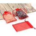 thumbnail image 2 of Sacs en Organza pour Cadeaux de Fête, Lot de 100, 10*12 cm, Rouge, 2 of 3