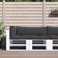 thumbnail image 1 of vidaXL Coussins de Palette 3 Pcs Tissu Noir, 1 of 1