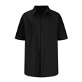 thumbnail image 3 of zanvin Hauts Chemise Décontractée pour Homme à Boutons, Été, Coupe Ajustée, Manches Courtes, Noir, TG, 3 of 5