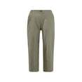 thumbnail image 4 of Timegard Womens Capri Pants Straight Leg Elastic Waisted Button Summer Casual Crop Pants with Pockets, 4 of 4