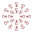 thumbnail image 1 of Unique Bargains 20Pack Teardrop Sew on Rhinestone - 10x7mm Glass Teardrop Crystal Rhinestones in Gold Prong Setting (Pink), 1 of 7