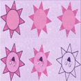 thumbnail image 1 of Ahgly Tapis d'Intérieur Lavable en Machine Carré Transitionnel Orchidée Violet, 6 Pieds Carré, 1 of 7