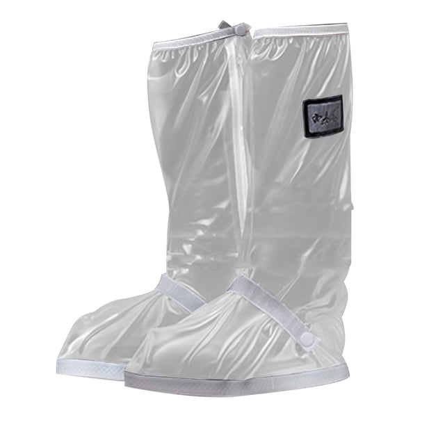 Outdoor Shoe Covers, Waterproof Cycling Overshoes, Anti-Slip Sole, Zippered Closure, Elastic Top, Rain and Mud Protection for Active Use