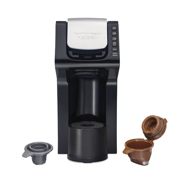 Hamilton Beach Gen 4 FlexBrew Single-Serve Coffee Maker with Removable Reservoir Compatible with Pod Packs and Grounds 50 oz. 4 Fast Brewing Options Black