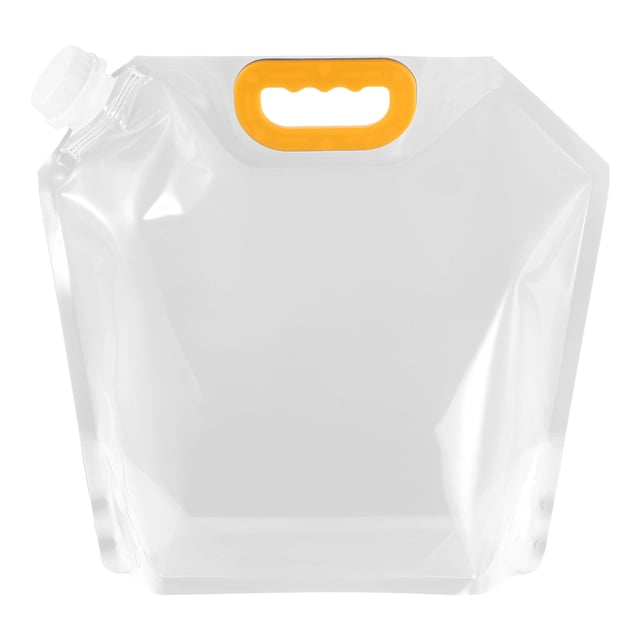 Unique Bargains 5L Collapsible Water Container Bag, Plastic Storage Jug Folding Water Bag, Clear