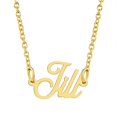 thumbnail image 1 of KISPER Collier Pendentif Prénom Personnalisé en Acier Inoxydable Plaqué Or 18K, Jill, 1 of 6