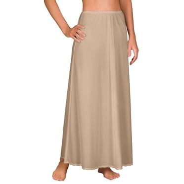 Women's Shadowline 4711638 38 Inch Long Flare Half Slip (Nude L)