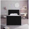 thumbnail image 4 of Meridian Furniture Lit Simple en Velours Noir Dillard, 4 of 6