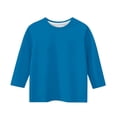 thumbnail image 5 of MeetoTime T-shirt Uni à Manches 3/4 et Col Rond pour Enfants, T-shirt pour Tout-Petits Garçons Filles 3-12 Ans, 5 of 5