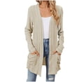 thumbnail image 1 of Timegard Cardigan Sweaters for Women Ribbed Long Sleeve Open Front Soft Fall Casual Long Top with Pockets, 1 of 4