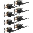 thumbnail image 1 of Levier de Porte en Nickel Satiné pour l'Intimité, Boutons de Porte Modernes pour Intérieur, pour Chambre et Salle de Bain, Poignée de Porte Robuste, Levier Ondulé Réversible, 1 of 7