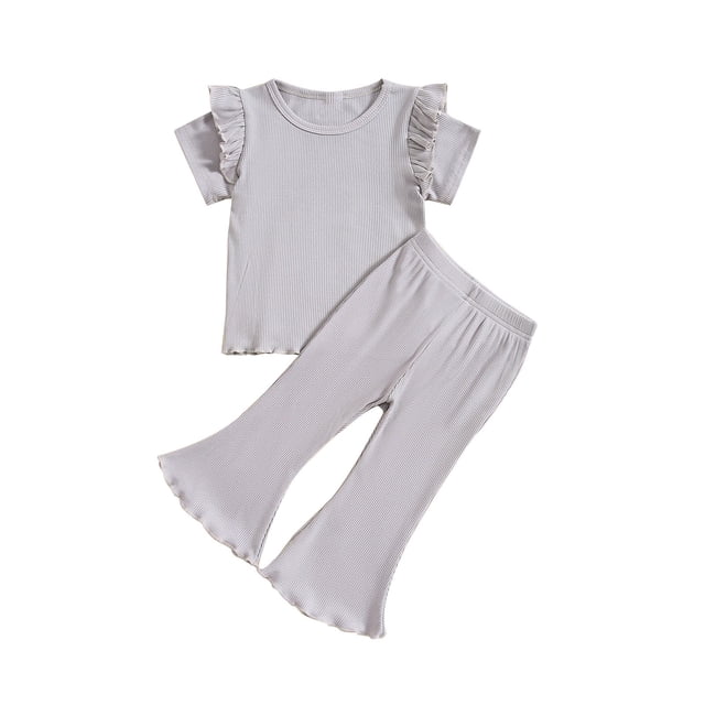 Birdeem Chemises pour Filles Mode Filles Manches Courtes Décontractées Col Rond Boutons Ensembles de Shorts Unis