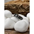 thumbnail image 4 of Men's Lords Prayer Stainless Steel Ring Christian Cross Bible Two-Tone, 4 of 5