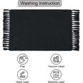 thumbnail image 4 of Seavish Black 2'W x 6'L Kitchen Runner Rug, Machine Washable, Cotton Hand Woven Reversible Farmhouse Low-Pile Entryway Rug for Laundry Room Bedroom Bathroom Foyer Living Room, 4 of 7