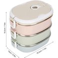 thumbnail image 3 of Boxes, Thermal Insulated Hot Food Lunch Containers, Stainless Steel Insulated Thermal Food Container, Student Portable Hot Food Warmer Lunch Box Accessories (3 Layers), 3 of 8