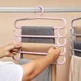 thumbnail image 4 of Vaidha Trouser Rack 5 Tier Hanger Closet Hanging Pants Special Hanger Home Pants Clip Pants Multi Layer Multifunctional Pants Hanging Storage, 4 of 6