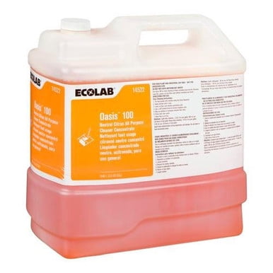 Ecolab Cleaner Floor Neutral Oasis 100 9.46L/2.5 Gallon Kitchen Floor Cleaner
