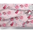 thumbnail image 3 of Tissu Popeline de Coton Pomme Roses et Feuilles Imprimé Floral par Yard 56 Pouces de Large, 3 of 3