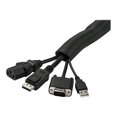 thumbnail image 3 of StarTech.com 15' (4.6m) Cable Management Sleeve, Flexible Coiled Cable Wrap, 1-1.5" diameter Expandable Sleeve, Polyester Cord Manager/Protector/Concealer, Black Trimmable Cable Organizer - Cable & Wire Hider (WKSTNCM2) - Cable concealer - black - 15 ft, 3 of 6