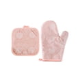 thumbnail image 2 of Tranfacy Home and Kitchen,Hot Pads for Kitchen,Thickened Insulated Gloves Oven Baking Polyester Wear Resistants Microwave Gloves Kitchen Avoid Scalding Gloves Mat Set, 2 of 4