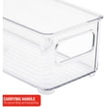 thumbnail image 3 of Sorbus Plastic Storage Bins Stackable Clear Pantry Organizer Box Bin Containers for Organizing Kitchen Fridge, Food, Snack Pantry Cabinet, Fruit, Vegetables, Bathroom Supplies (4-Pack), 3 of 8