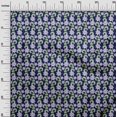 thumbnail image 3 of oneOone Viscose Jersey Blue Fabric Florals Craft Projects Decor Fabric Printed By The Yard 60 Inch Wide, 3 of 4