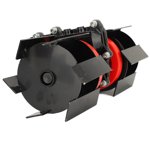 Roue de désherbage, flexibilité efficace Tête Tiller mise à niveau Performance économies de temps et d'énergie Herbe roue de désherbement universelle 9 Accessoire de scarificateur en aluminium de dents