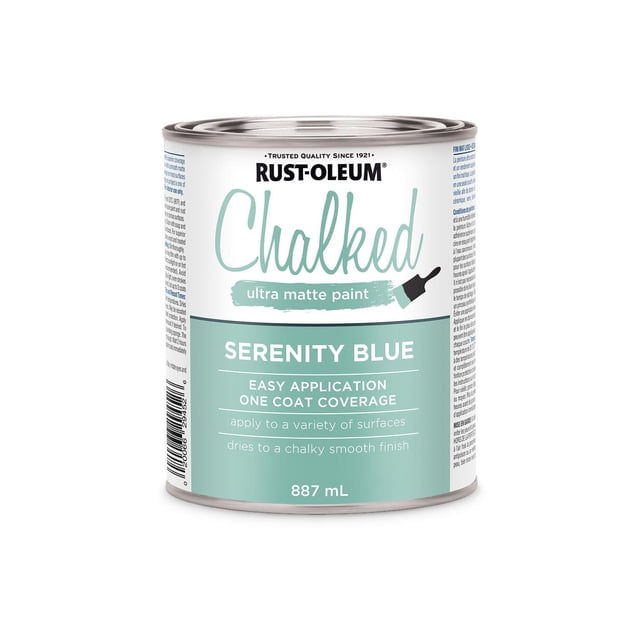 Peinture Rust-Oleum Chalked Ultra Matte en Bleu Sérénité, 887 ml