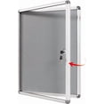 thumbnail image 1 of Fabric Bulletin Board Enclosed Wall-Mounted Display Case for Office Classroom Home x(xA), 1 of 9