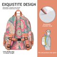 thumbnail image 5 of Colorful Vibrant Indian Tribal Paisley Design Student Backpack Lightweight Adjustable Shoulder Straps Chest Strap Durable School Backpack, 5 of 5