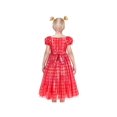 thumbnail image 4 of Girls Dress Red Gradient Color Check Plaid Puff Sleeve Christmas 10 Years, 4 of 5
